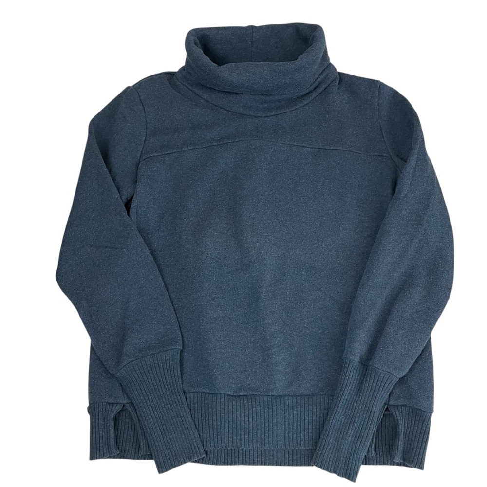 alo Yoga Haze Long Sleeve Pullover Blue Turtleneck Medium - Picture 10 of 11